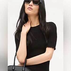 NWTs Michael Kors Black Textured Blouse